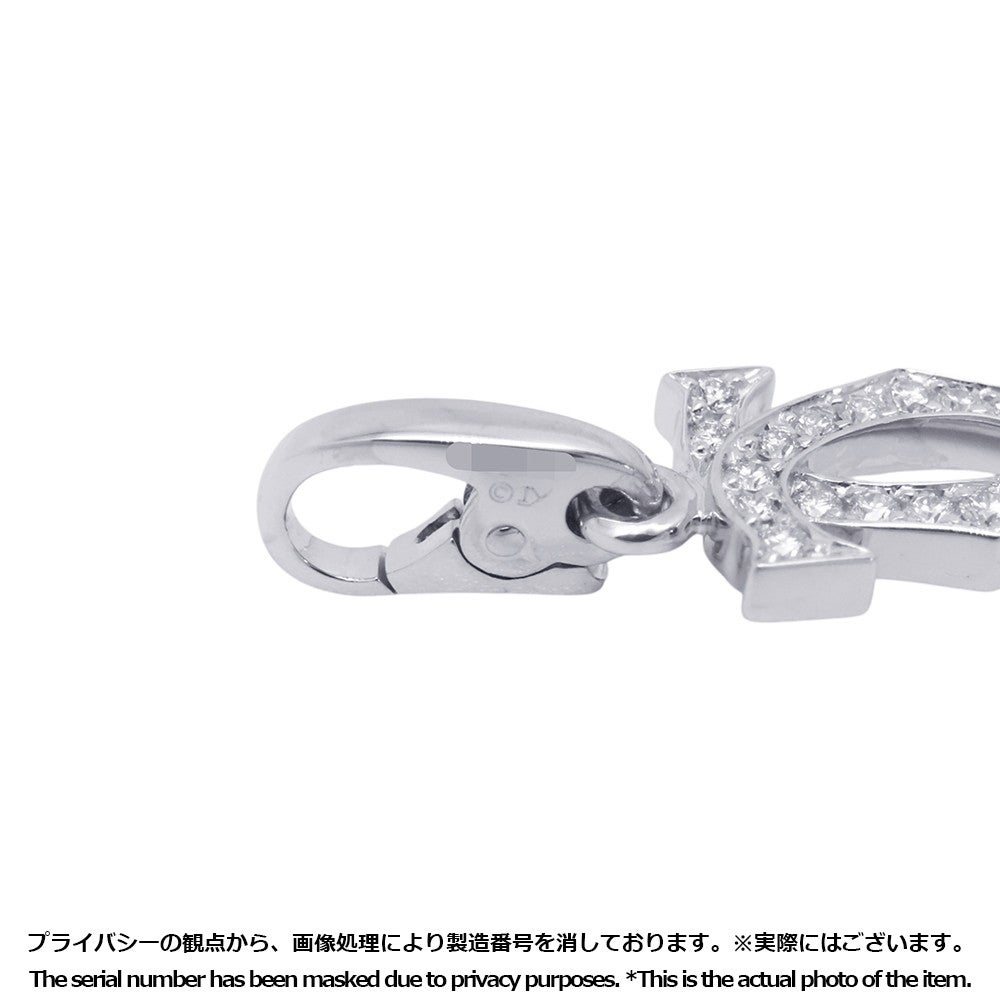 カルティエ ペンダントトップ 2C チャーム ダイヤモンド K18WGホワイト