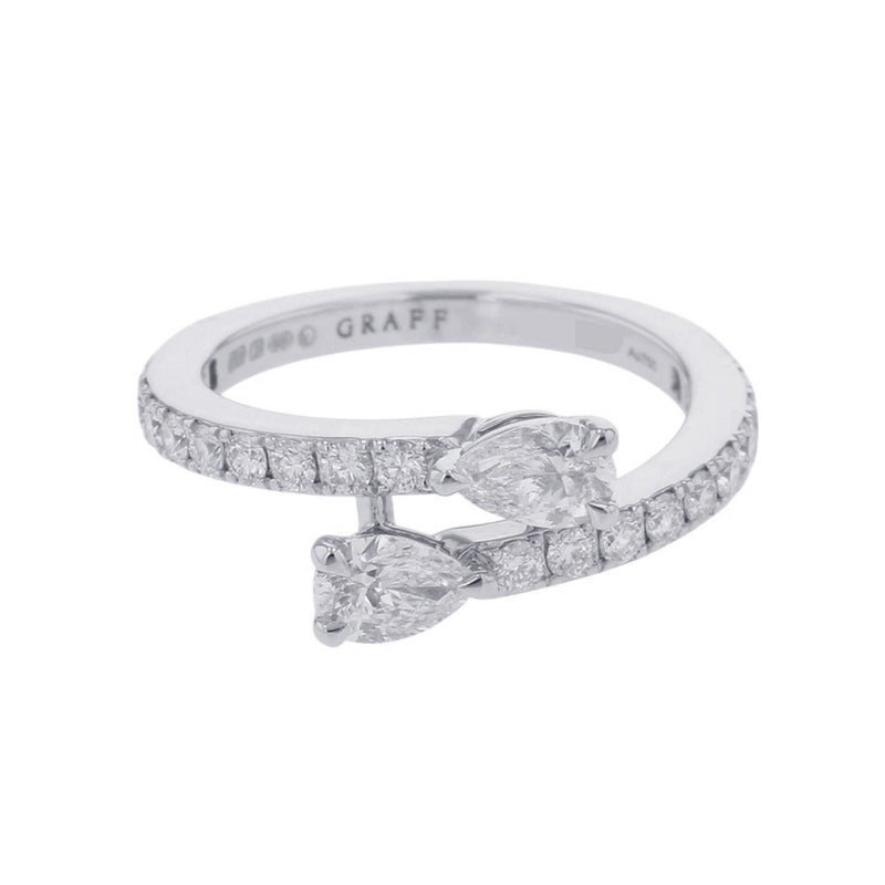 グラフ リング デュエット ラップアラウンド ダイヤモンド 計0.90ct K18WGホワイトゴールド サイズ約8号 RGR779 GRAFF 指輪