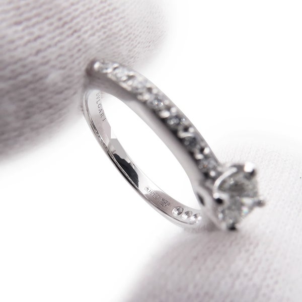 ブルガリ リング ローマ アモール ダイヤモンド 中石約0.25ct PT950 リングサイズ10号 BVLGARI 指輪