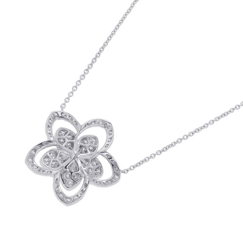 グラフ ネックレス ワイルドフラワー ラージ ダイヤモンド ペンダント ダイヤ 計0.93ct K18WGホワイトゴールド RGP774