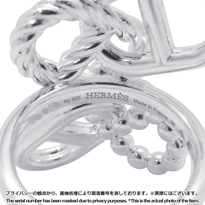 エルメス リング シェーヌダンクル アレアⅡ マルチリンク・リング SV925シルバー リングサイズ56 HERMES ジュエリー 指輪