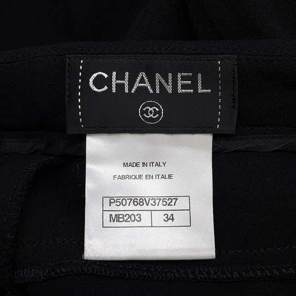 シャネル パンツ ココマーク シルク レディースサイズ34 P50768V37527 CHANEL ボトムス 黒