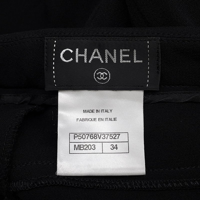 シャネル パンツ ココマーク シルク レディースサイズ34 P50768V37527 CHANEL ボトムス 黒