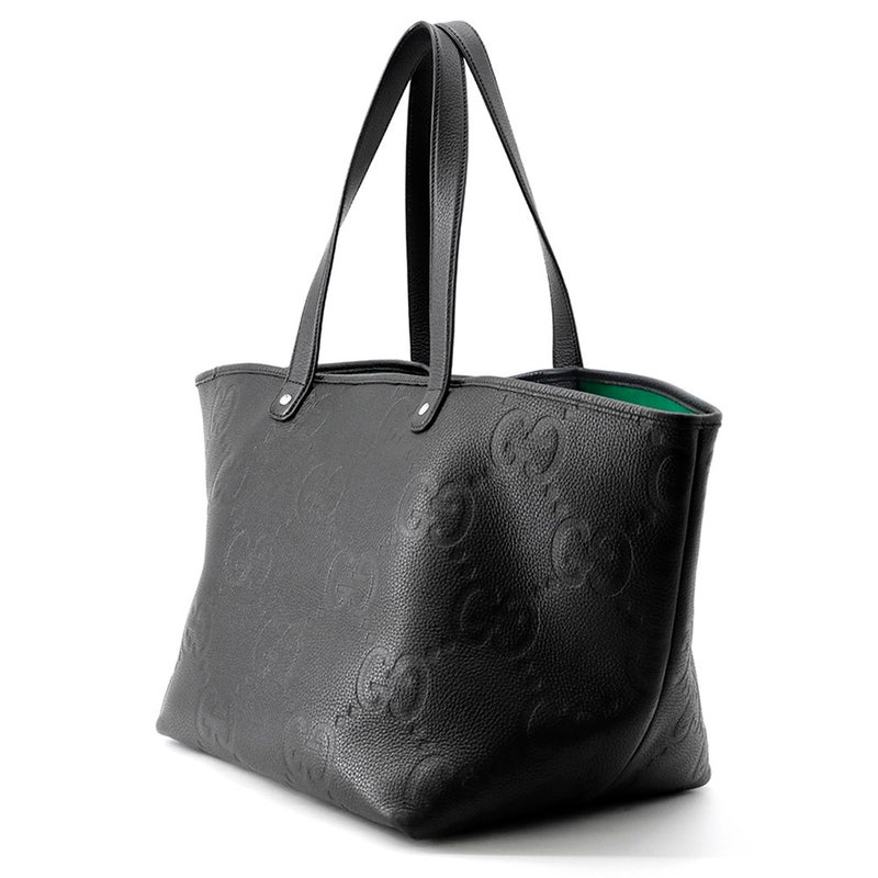 グッチ トートバッグ ジャンボGG ミディアム レザー 818771 GUCCI バッグ 黒