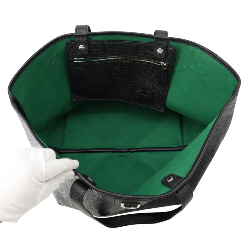 グッチ トートバッグ ジャンボGG ミディアム レザー 818771 GUCCI バッグ 黒