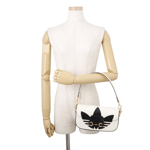 グッチ チェーンショルダーバッグ アディダスコラボ ホースビット1955 スモール 722009 GUCCI adidas 2way 白