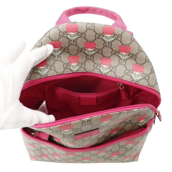 グッチ バックパック GGスプリーム フラワープリント チルドレンズ 782708 GUCCI リュック キッズ キム・スンヨン