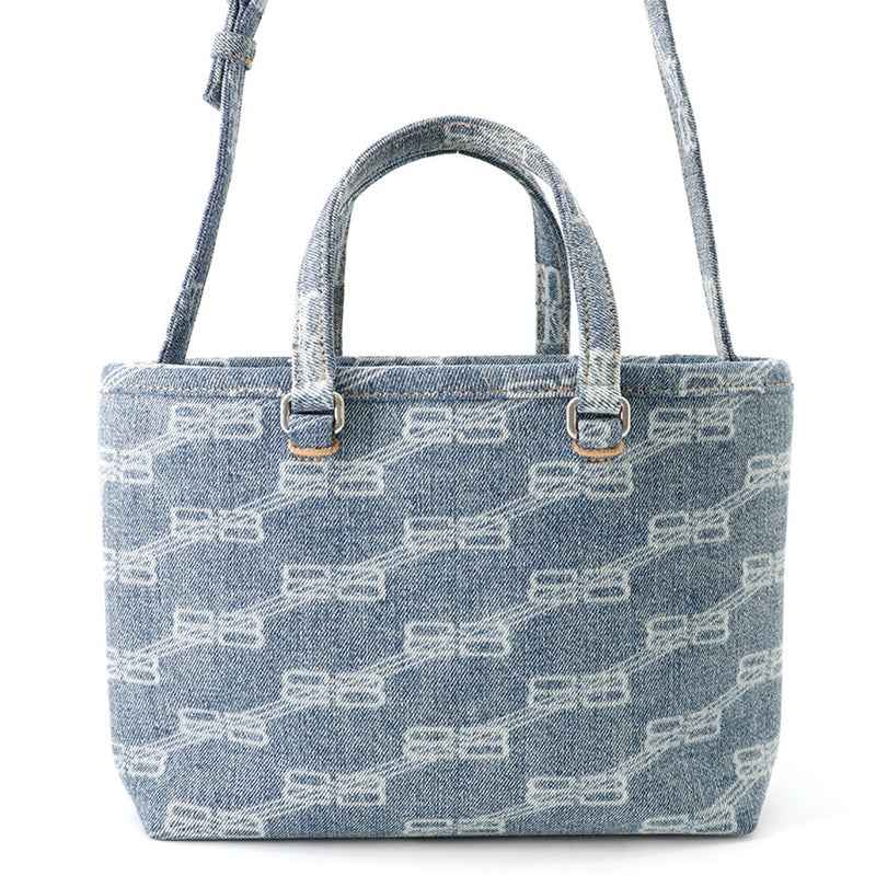 バレンシアガ ハンドバッグ シグネチャー BBモノグラム スモール デニム 702699 BALENCIAGA 2wayショルダー