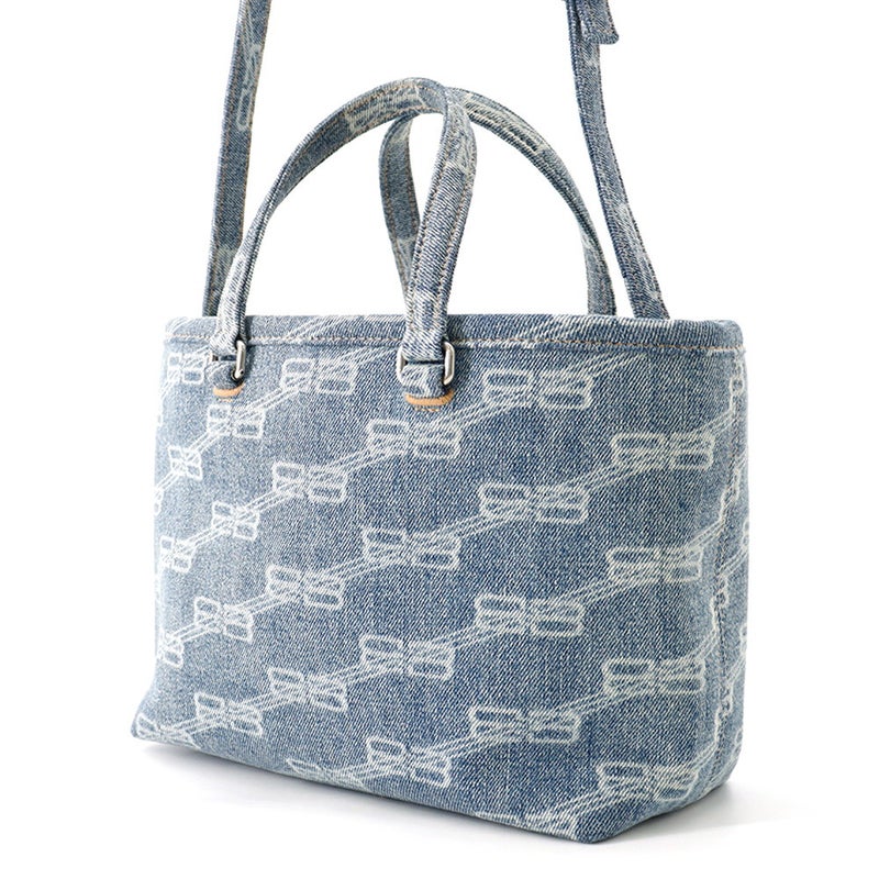 バレンシアガ ハンドバッグ シグネチャー BBモノグラム スモール デニム 702699 BALENCIAGA 2wayショルダー