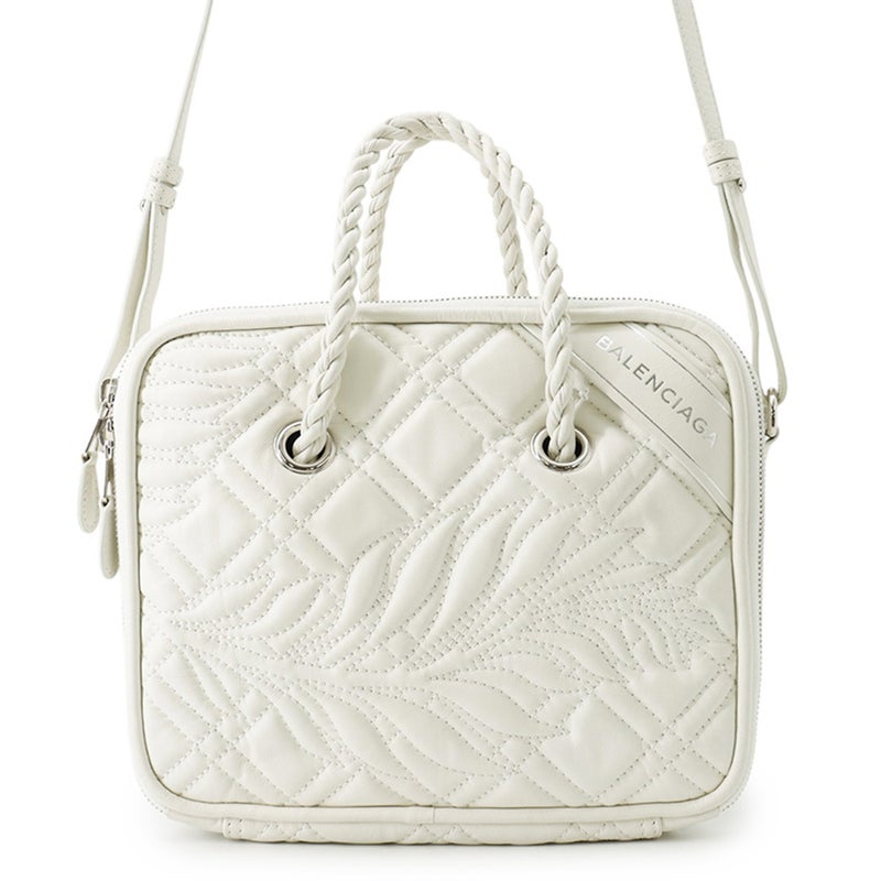 バレンシアガ ハンドバッグ ブランケットスクエアS 466541 BALENCIAGA 2wayショルダーバッグ 白