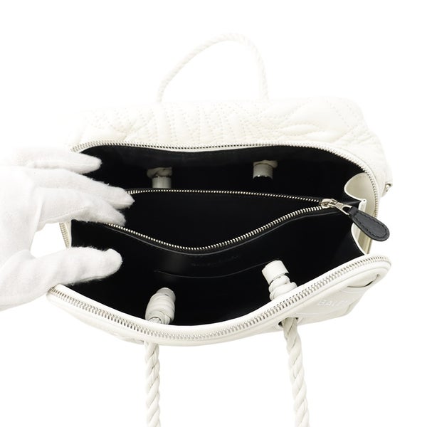 バレンシアガ ハンドバッグ ブランケットスクエアS 466541 BALENCIAGA 2wayショルダーバッグ 白