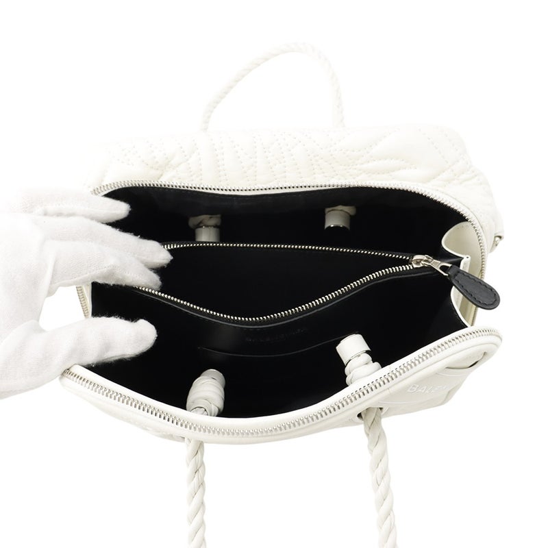 バレンシアガ ハンドバッグ ブランケットスクエアS 466541 BALENCIAGA 2wayショルダーバッグ 白