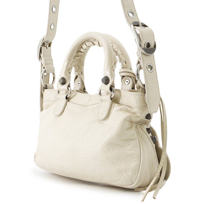 バレンシアガ ハンドバッグ ネオ・カゴールS アリーナラムスキン 751523 BALENCIAGA 2way 白