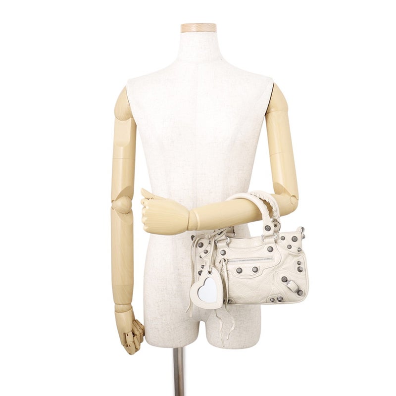 バレンシアガ ハンドバッグ ネオ・カゴールS アリーナラムスキン 751523 BALENCIAGA 2way 白
