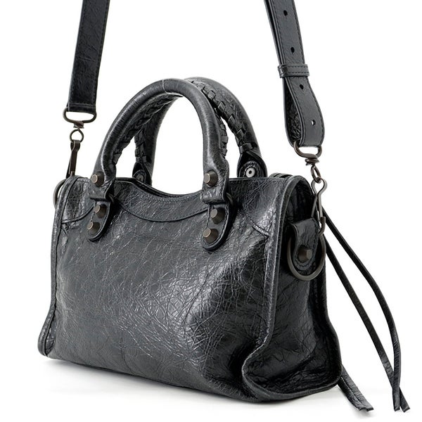 バレンシアガ ショルダーバッグ ル シティ ミニ アリーナラムスキン 806395 BALENCIAGA 2way 黒