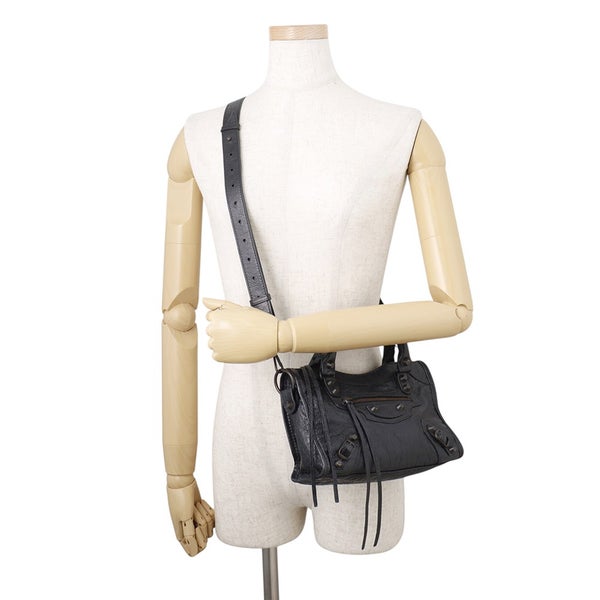 バレンシアガ ショルダーバッグ ル シティ ミニ アリーナラムスキン 806395 BALENCIAGA 2way 黒