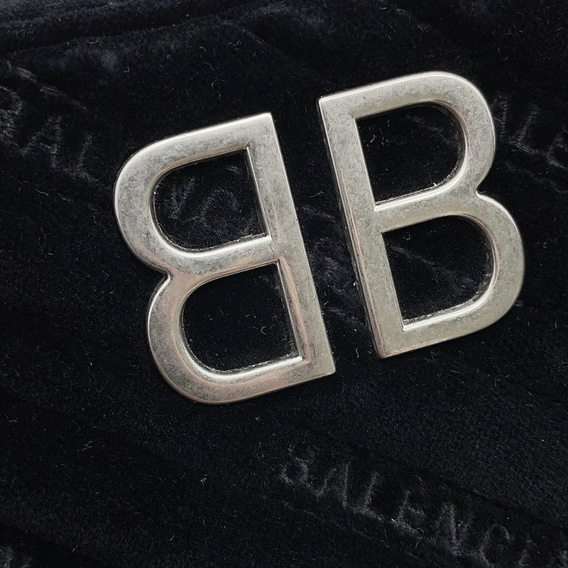 バレンシアガ チェーンショルダーバッグ BB レポーターXS ベロア 526678 BALENCIAGA 黒