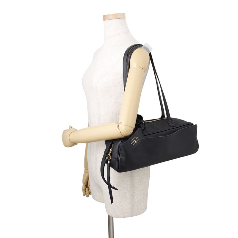 バレンシアガ ショルダーバッグ ボウリングバッグ スモール カーフレザー BALENCIAGA バッグ 黒