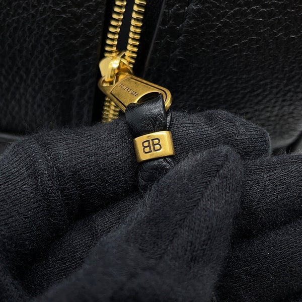 バレンシアガ ショルダーバッグ ボウリングバッグ スモール カーフレザー BALENCIAGA バッグ 黒