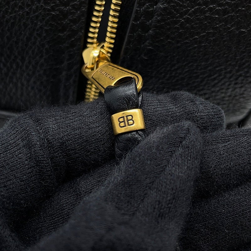 バレンシアガ ショルダーバッグ ボウリングバッグ スモール カーフレザー BALENCIAGA バッグ 黒
