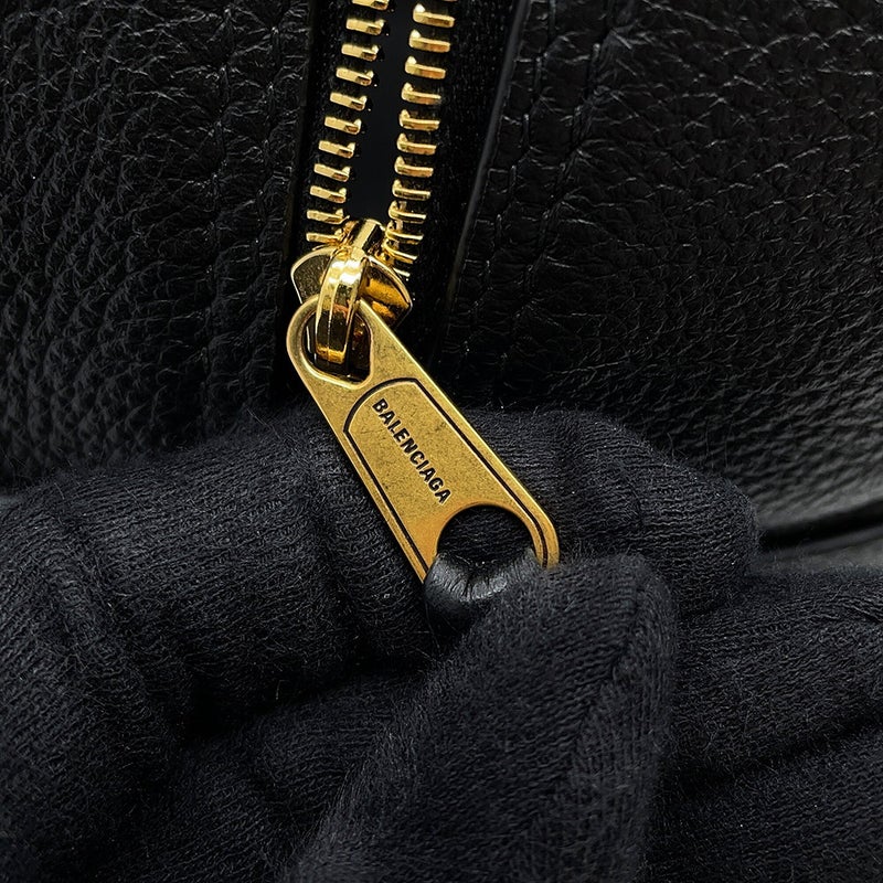 バレンシアガ ショルダーバッグ ボウリングバッグ スモール カーフレザー BALENCIAGA バッグ 黒