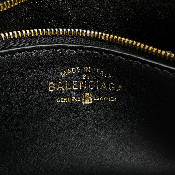 バレンシアガ ショルダーバッグ ボウリングバッグ スモール カーフレザー BALENCIAGA バッグ 黒