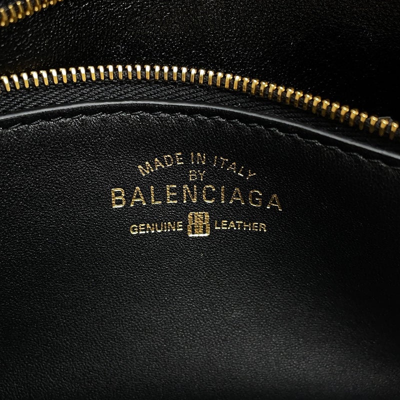 バレンシアガ ショルダーバッグ ボウリングバッグ スモール カーフレザー BALENCIAGA バッグ 黒