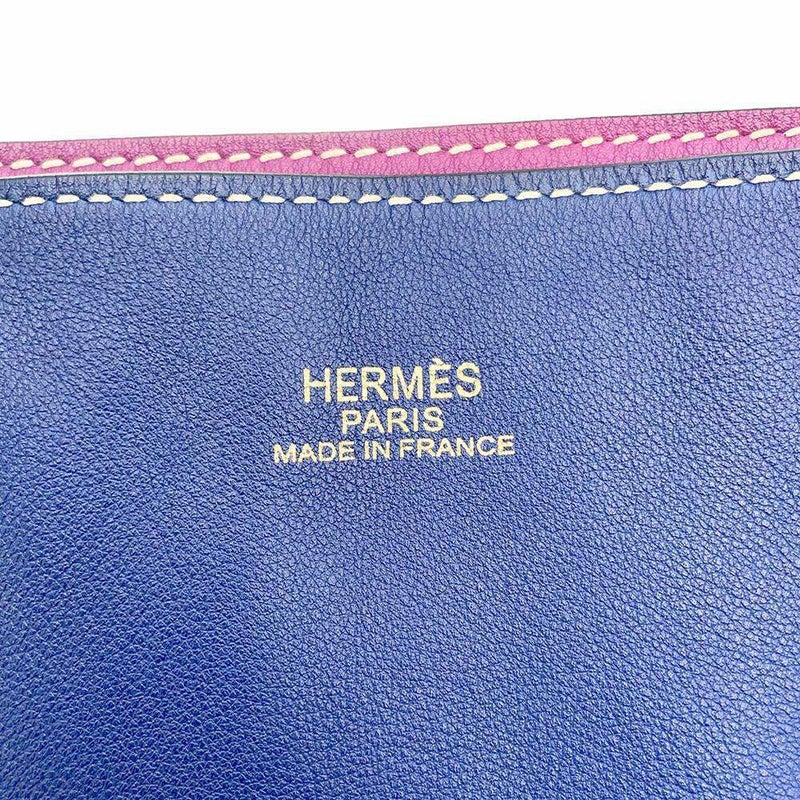 エルメス トートバッグ ドゥブルセンス45 ブルーサフィール/アネモネ シッキム □R刻印
