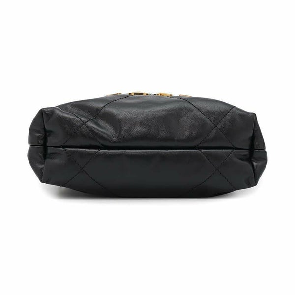 シャネル ハンドバッグ CHANEL 22 ミニ ココマーク パール シャイニーカーフレザー AS3980 2wayショルダーバッグ 黒