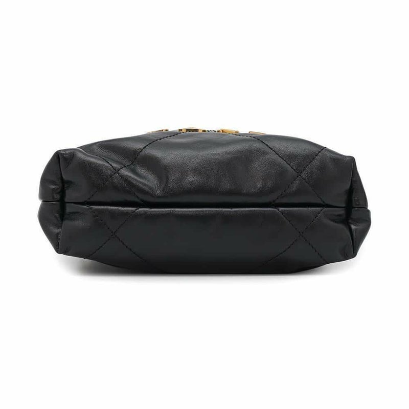 シャネル ハンドバッグ CHANEL 22 ミニ ココマーク パール シャイニーカーフレザー AS3980 2wayショルダーバッグ 黒