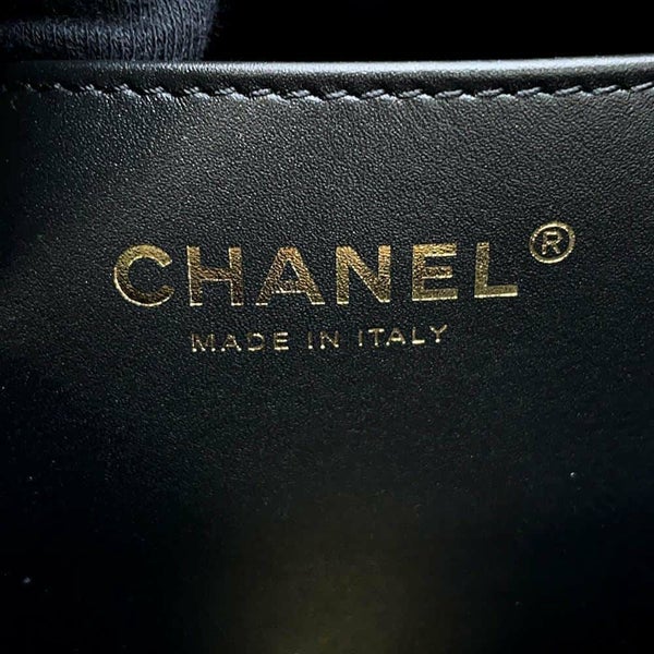 シャネル ハンドバッグ CHANEL 22 ミニ ココマーク パール シャイニーカーフレザー AS3980 2wayショルダーバッグ 黒