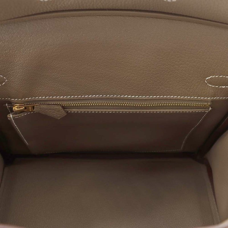 エルメス バーキン25 エトゥープ/ゴールド金具 トゴ W刻印 HERMES Birkin ハンドバッグ
