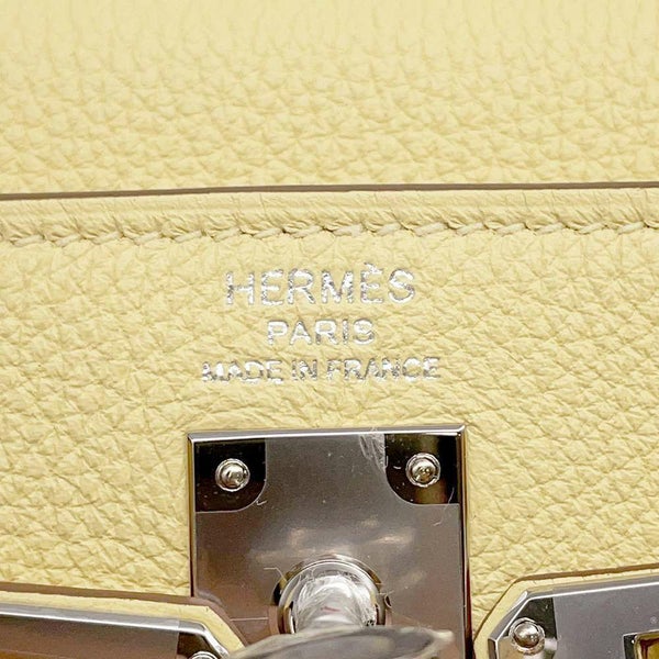 エルメス ハンドバッグ ケリー25 内縫い ジョーヌプッサン/シルバー金具 トゴ W刻印 2wayショルダー