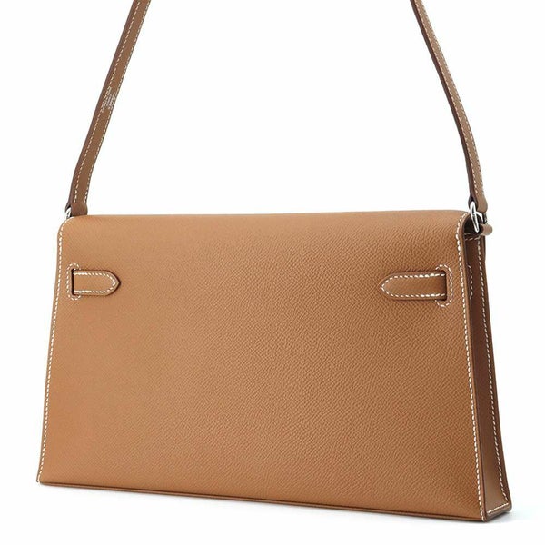 エルメス クラッチバッグ ケリーエラン ゴールド/シルバー金具 エプソン K刻印 2wayショルダー