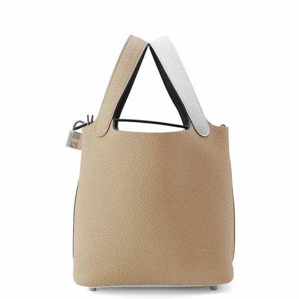 エルメス ピコタンロックPM カザック2 ベージュマルファ/ニューホワイト/マカサー トリヨンクレマンス W刻印