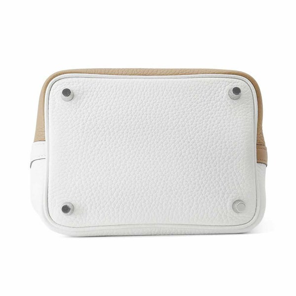 エルメス ピコタンロックPM カザック2 ベージュマルファ/ニューホワイト/マカサー トリヨンクレマンス W刻印