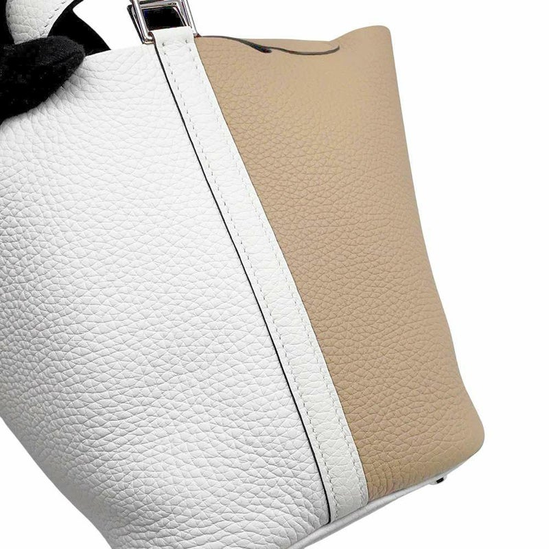 エルメス ピコタンロックPM カザック2 ベージュマルファ/ニューホワイト/マカサー トリヨンクレマンス W刻印