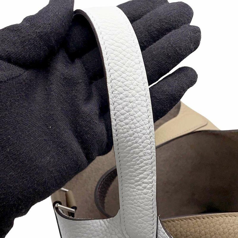 エルメス ピコタンロックPM カザック2 ベージュマルファ/ニューホワイト/マカサー トリヨンクレマンス W刻印