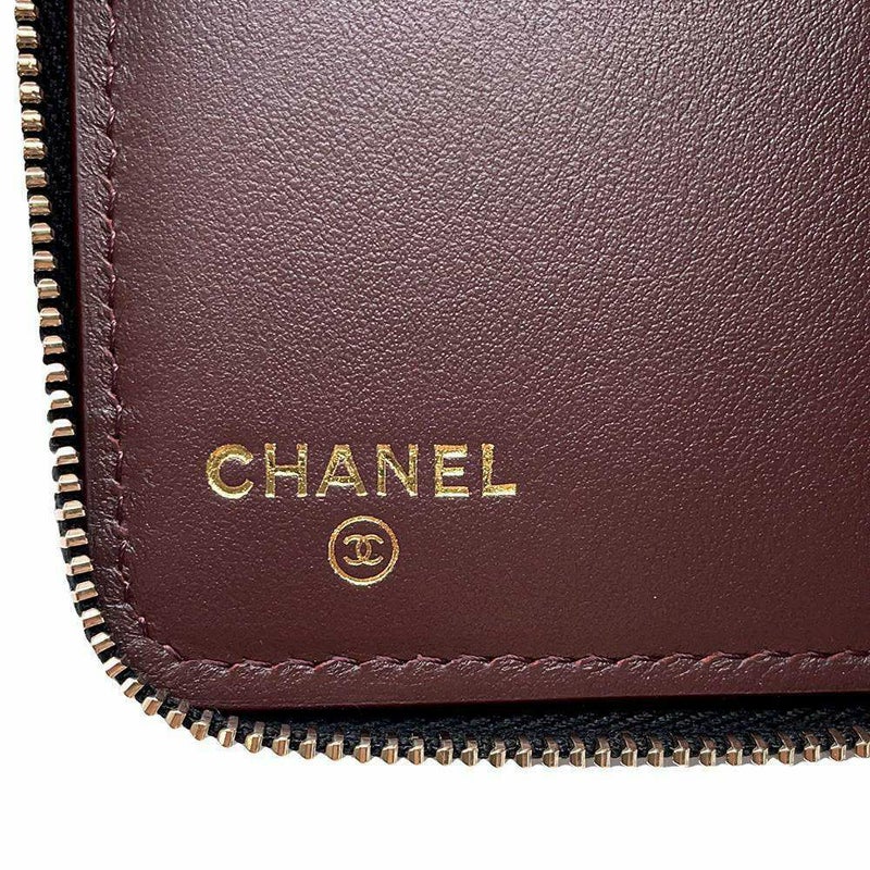 シャネル 二つ折り財布 マトラッセ スモールウォレット ココマーク キャビアスキン AP4652 CHANEL 財布 黒