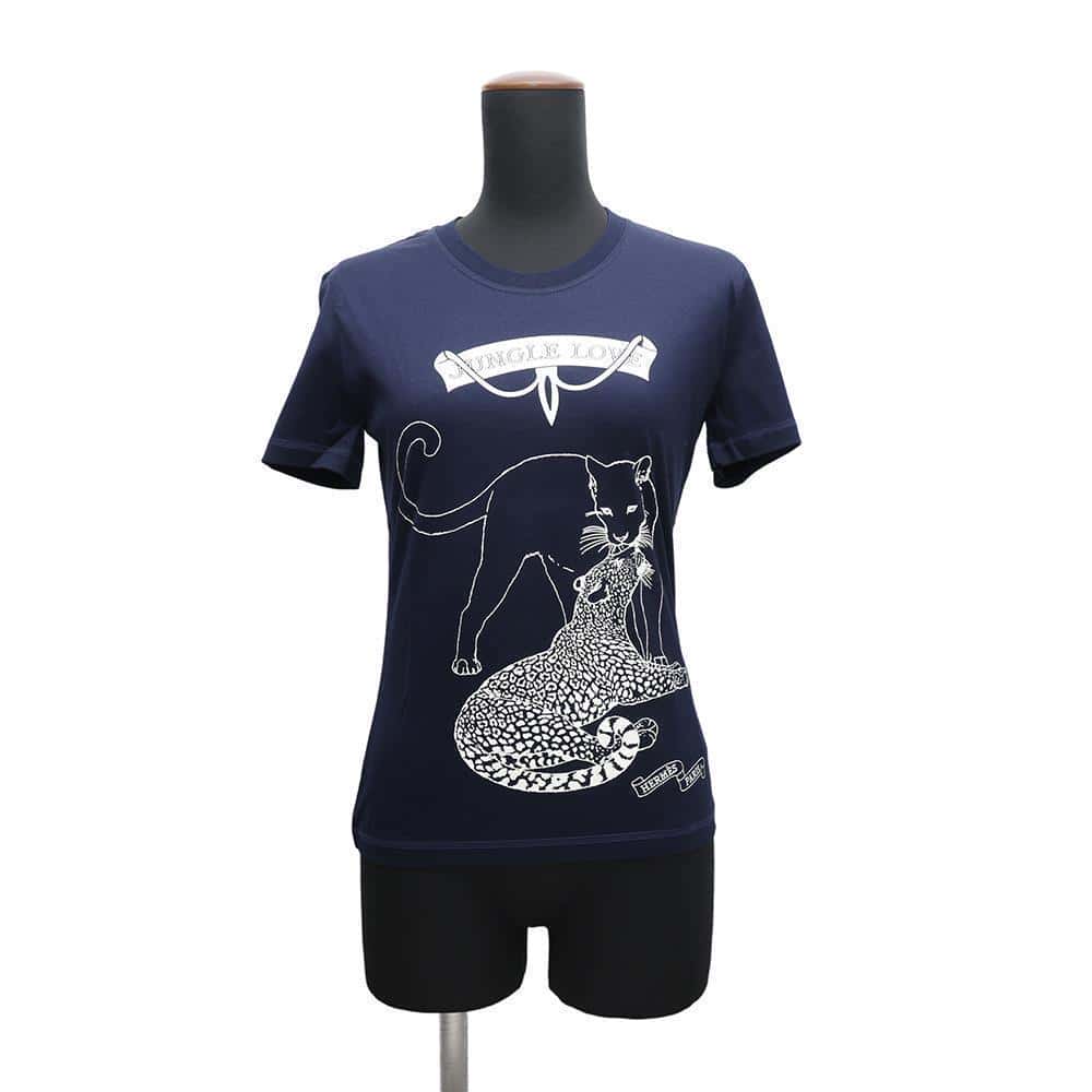 HERMESエルメスレディースTシャツ34 HERMES（エルメス） Hロゴ刺繍 