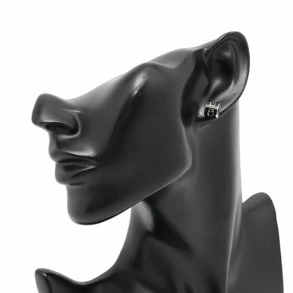 エルメス ピアス ミニ・ポップアッシュ ブラック/シルバー金具 Hモチーフ HERMES Pop H ポップH 黒