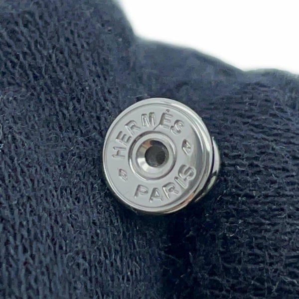 エルメス ピアス ミニ・ポップアッシュ ブラック/シルバー金具 Hモチーフ HERMES Pop H ポップH 黒