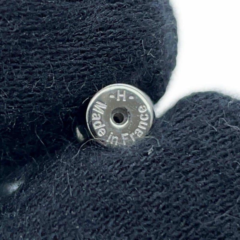 エルメス ピアス ミニ・ポップアッシュ ブラック/シルバー金具 Hモチーフ HERMES Pop H ポップH 黒