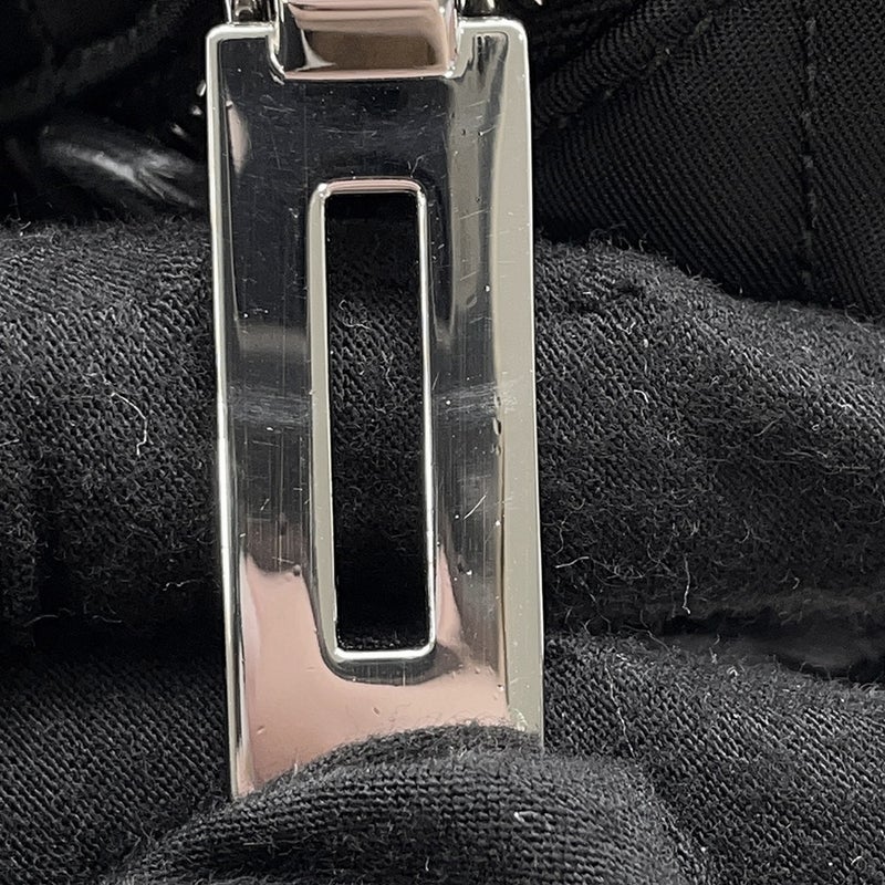 プラダ チェーンショルダーバッグ トライアングルロゴ キルティング ナイロン 1BB903 PRADA 黒