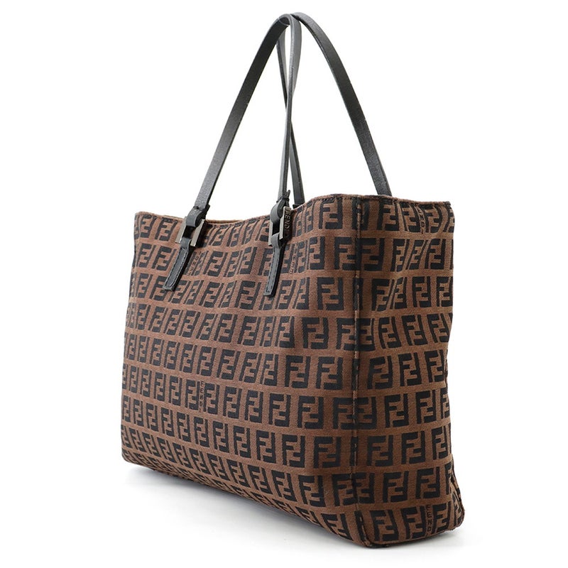 フェンディ ハンドバッグ ズッキーノ キャンバス/レザー 8BH018 FENDI ショルダーバッグ