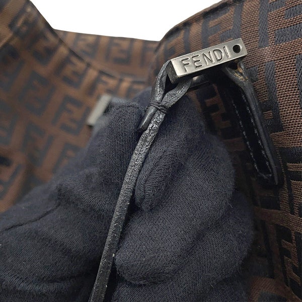 フェンディ ハンドバッグ ズッキーノ キャンバス/レザー 8BH018 FENDI ショルダーバッグ