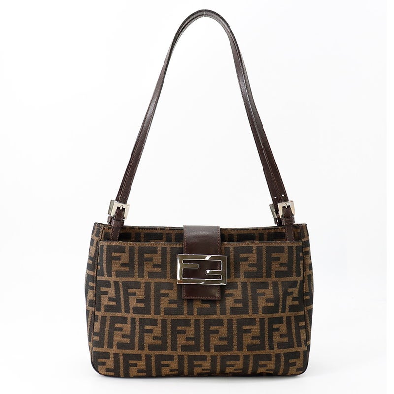 フェンディ ショルダーバッグ ズッカ柄 マンマバケット キャンバス/レザー 26728 FENDI