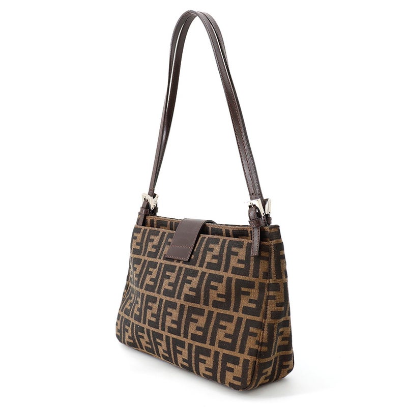 フェンディ ショルダーバッグ ズッカ柄 マンマバケット キャンバス/レザー 26728 FENDI