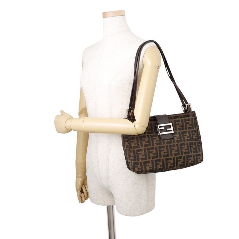 フェンディ ショルダーバッグ ズッカ柄 マンマバケット キャンバス/レザー 26728 FENDI