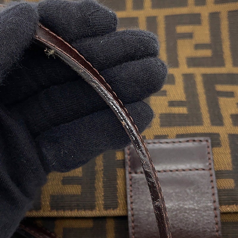 フェンディ ショルダーバッグ ズッカ柄 マンマバケット キャンバス/レザー 26728 FENDI